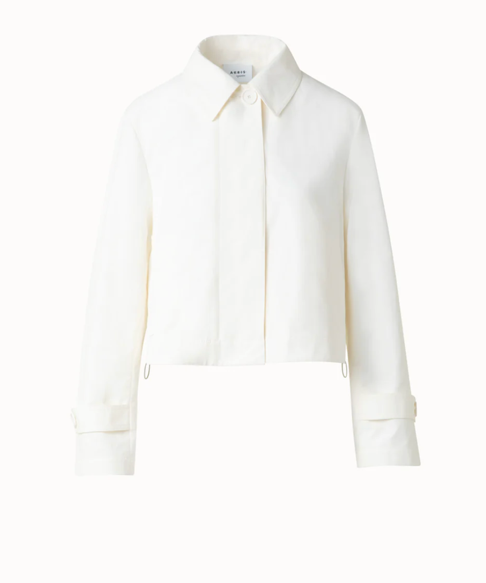 Water Repellent Jacket-Outerwear-Akris Punto-CREAM-2-Mercantile Portland