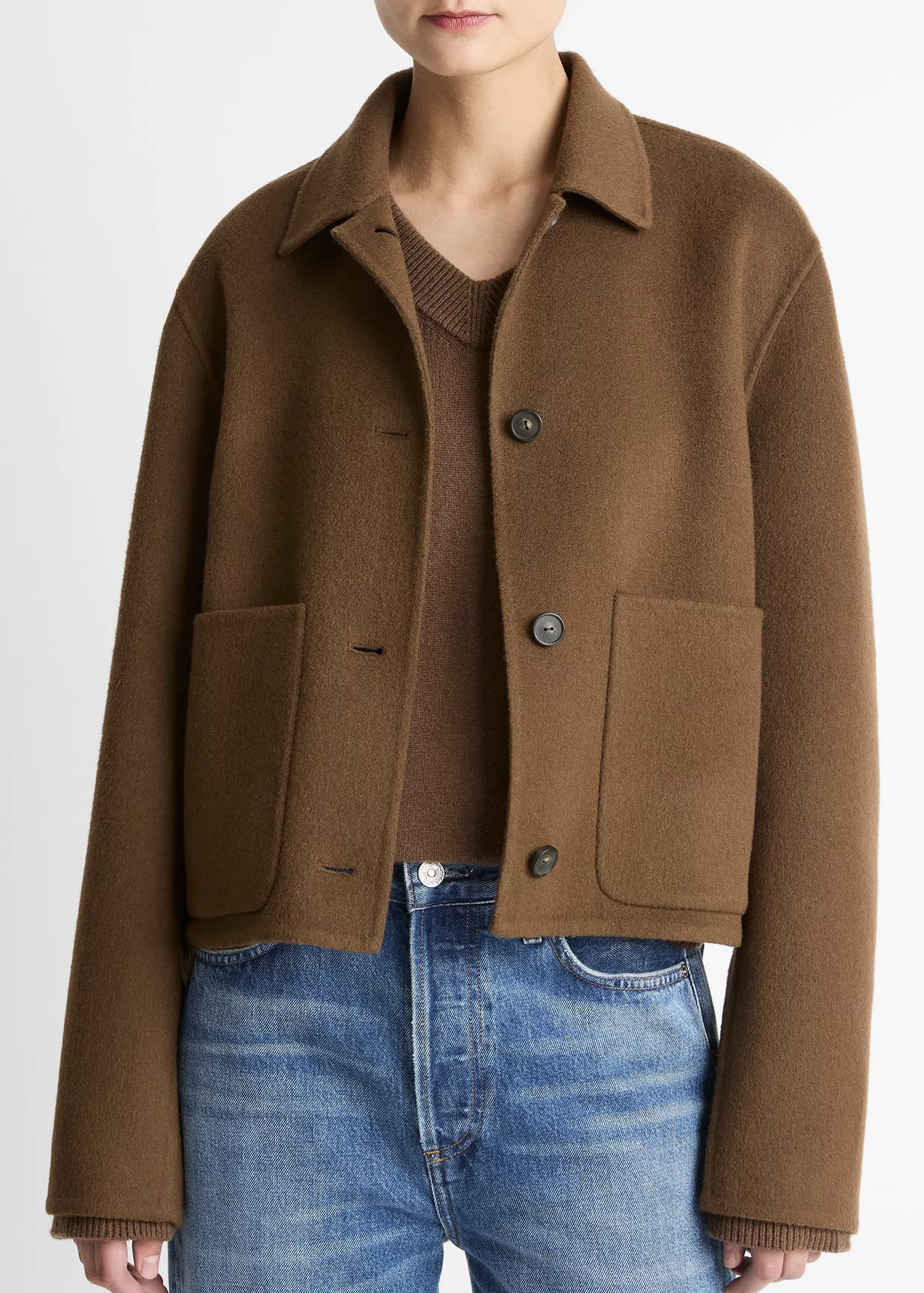 Wool & Cashmere Short Jacket in Hazel-Jackets-Vince-Hazel-XS-Mercantile Portland