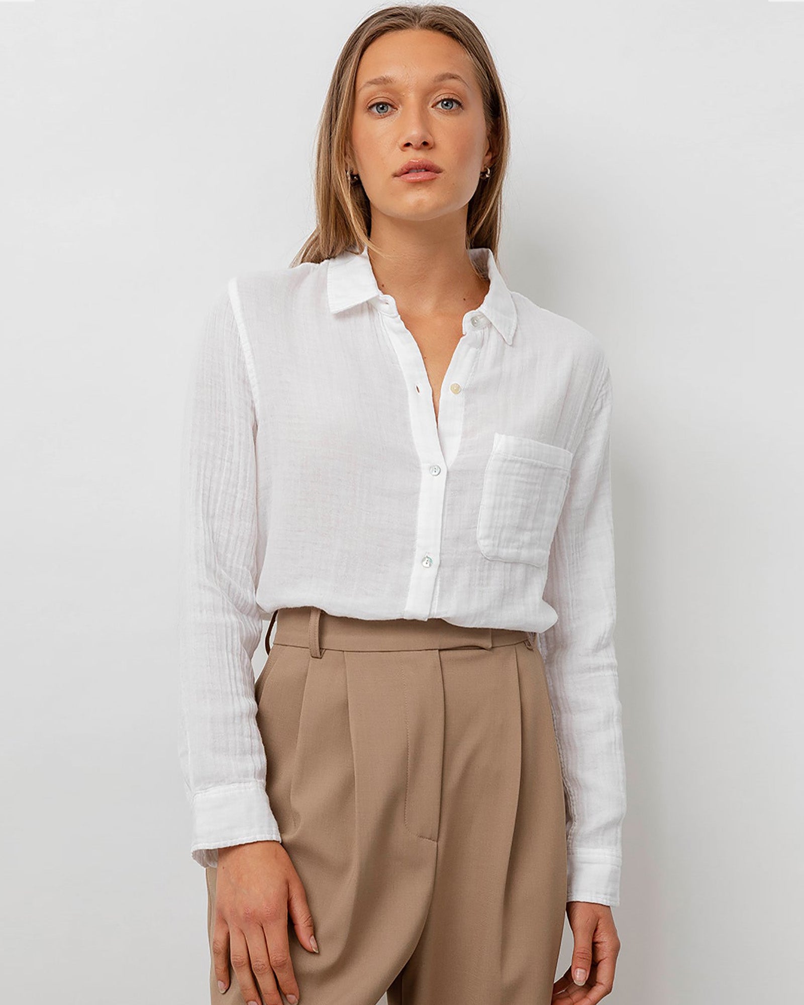 Ellis Shirt-Tops-Rails-White-XS-Mercantile Portland