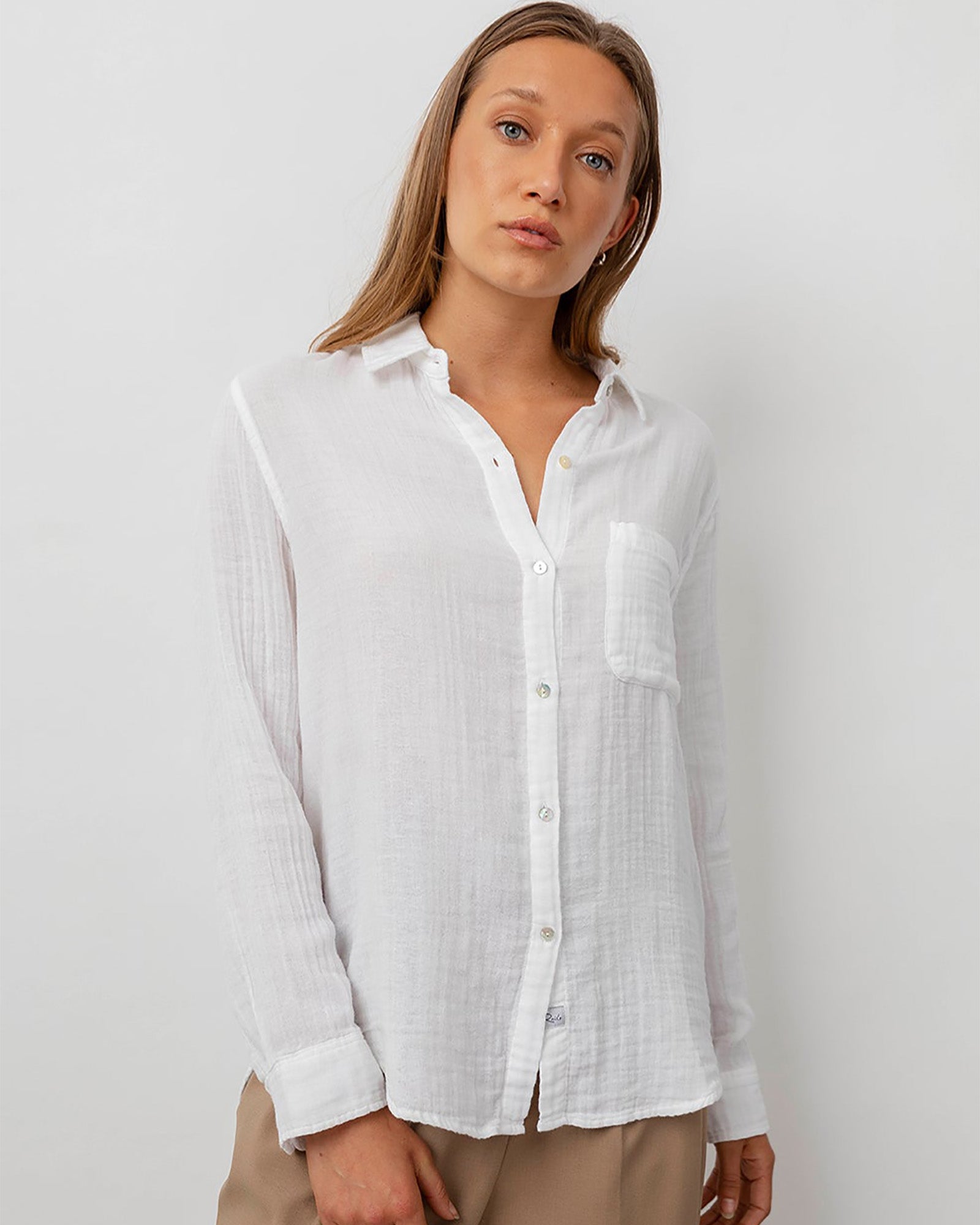 Ellis Shirt-Tops-Rails-White-XS-Mercantile Portland