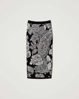 Knit Skirt with Paisley and Rose Pattern-Twinset-Mercantile Portland