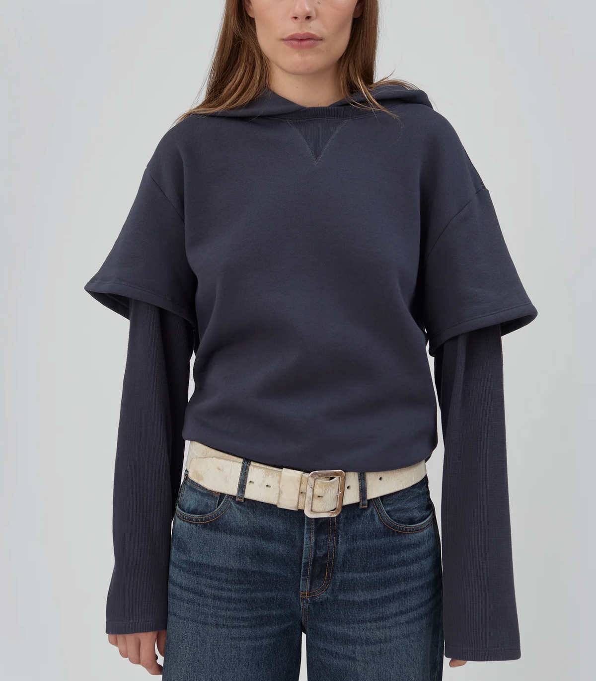 2Tee Sweatshirt in Navy-Tops-STILL HERE-Navy-XS-Mercantile Portland