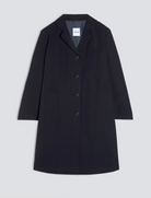 3/4 Length Canvas Coat-Outerwear-Aspesi-Navy-XS-Mercantile Portland