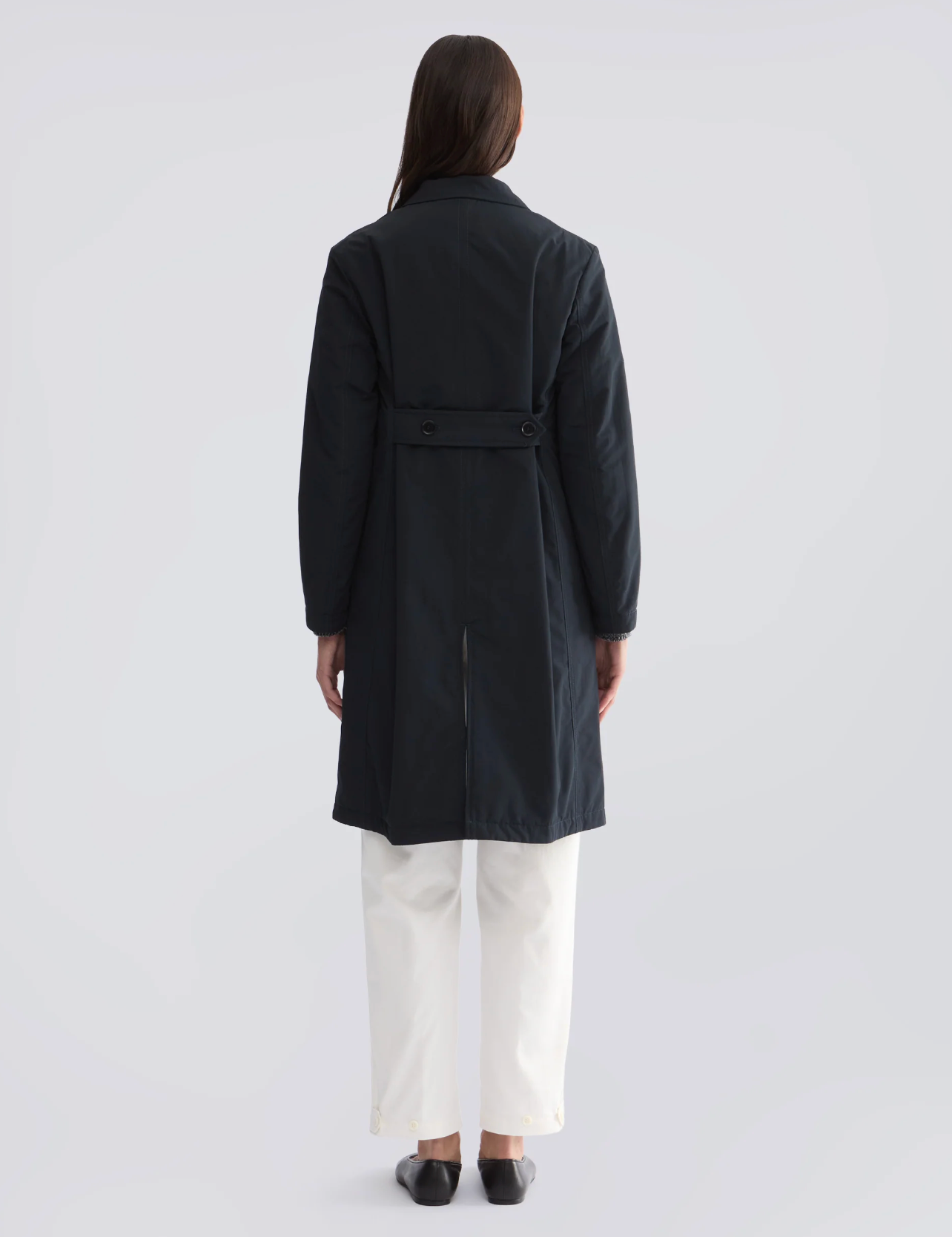 3/4 Length Canvas Coat-Outerwear-Aspesi-Navy-XS-Mercantile Portland