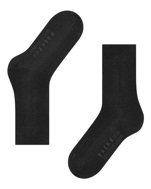Sensitive London Socks in Black-Falke-Mercantile Portland