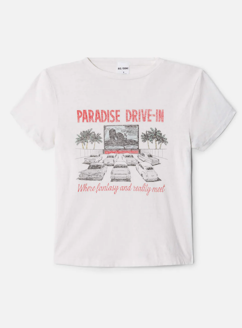 50's Boxy "Drive-In" Tee-T-Shirts-Re/Done-Vintage White-XS-Mercantile Portland