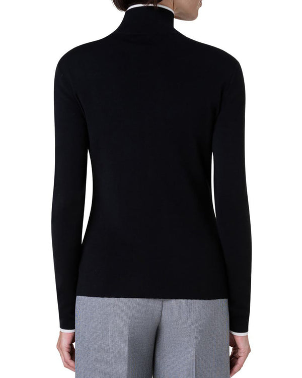 Wool Athleisure Zip Cardigan-Akris Punto-Mercantile Portland