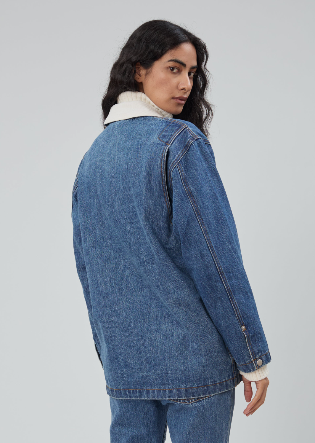 Barn Jacket Still Here Classic Blue at Mercantile Portland back