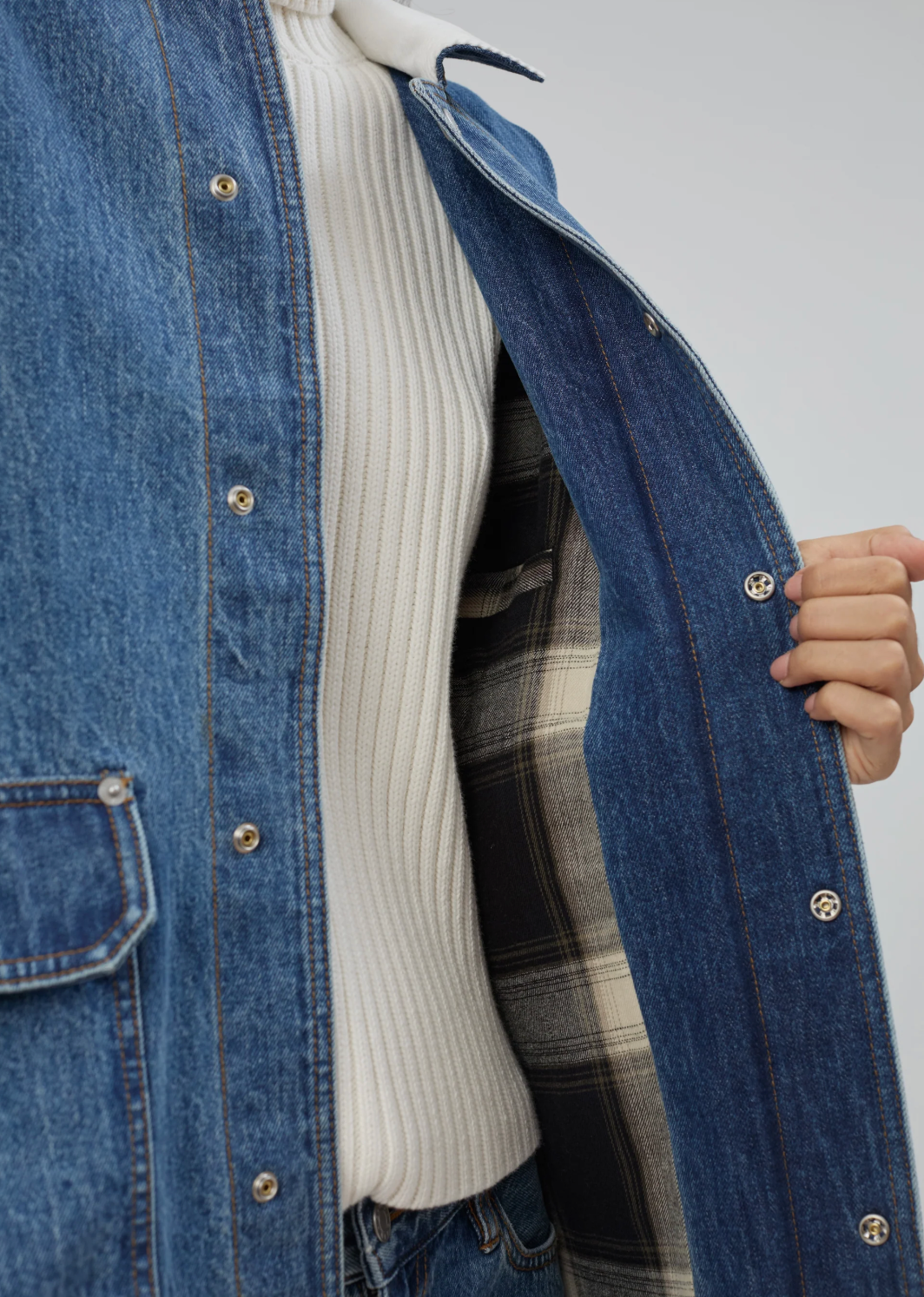 Barn Jacket Still Here Classic Blue at Mercantile Portland inside