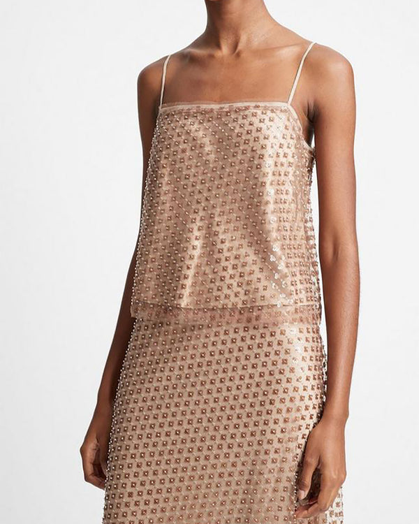 Beaded Sequin Straight Camisole-Vince-Mercantile Portland