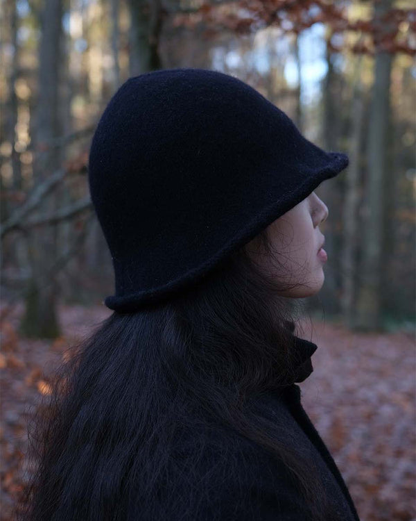 Black Cashmere Bucket Hat-Oats & Rice-Mercantile Portland