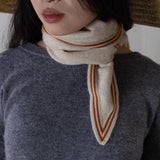 Bronte Knitted Cashmere Scarf-Oats & Rice-Mercantile Portland