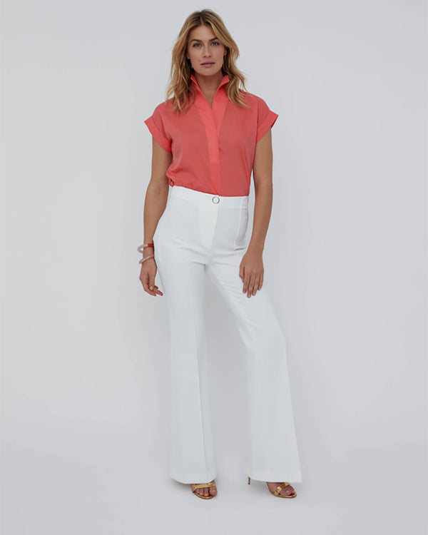 Cap Sleeve Shirt: Coral Queen-Sarah Alexandra-Mercantile Portland