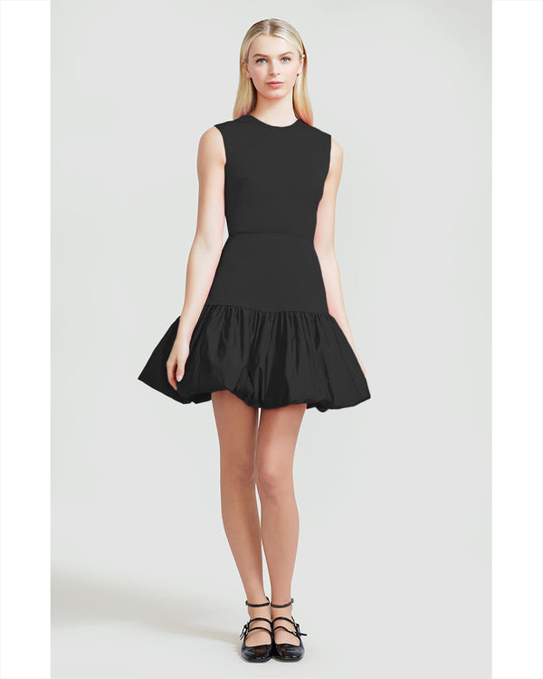 Faille Bubble Hem A-Line Dress-Lela Rose-Mercantile Portland