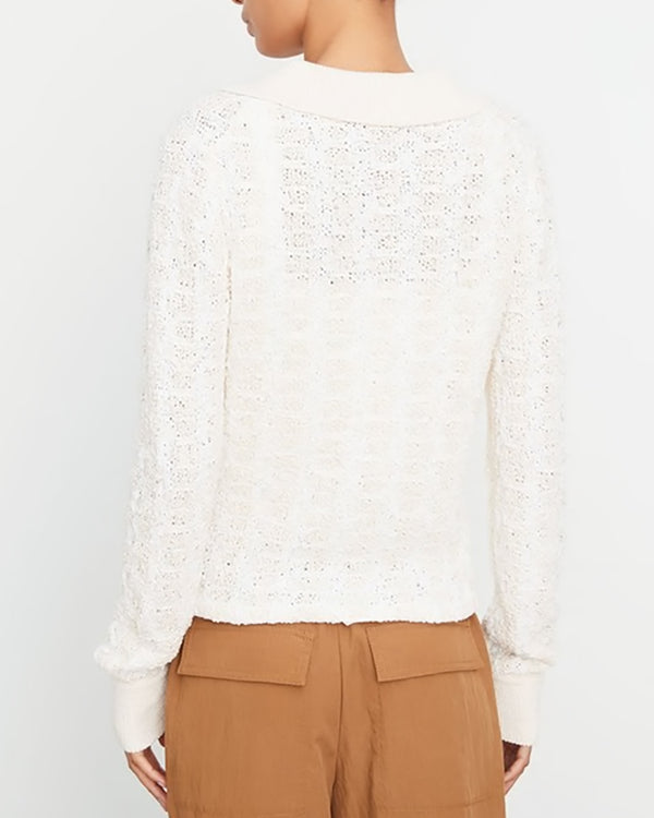 Italian Cotton-Blend Geometric Cardigan-Vince-Mercantile Portland
