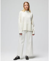 Wool-Cashmere Whipstitch Mock-Neck Pullover-Majestic Filatures-Mercantile Portland