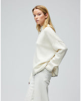 Wool-Cashmere Whipstitch Mock-Neck Pullover-Majestic Filatures-Mercantile Portland