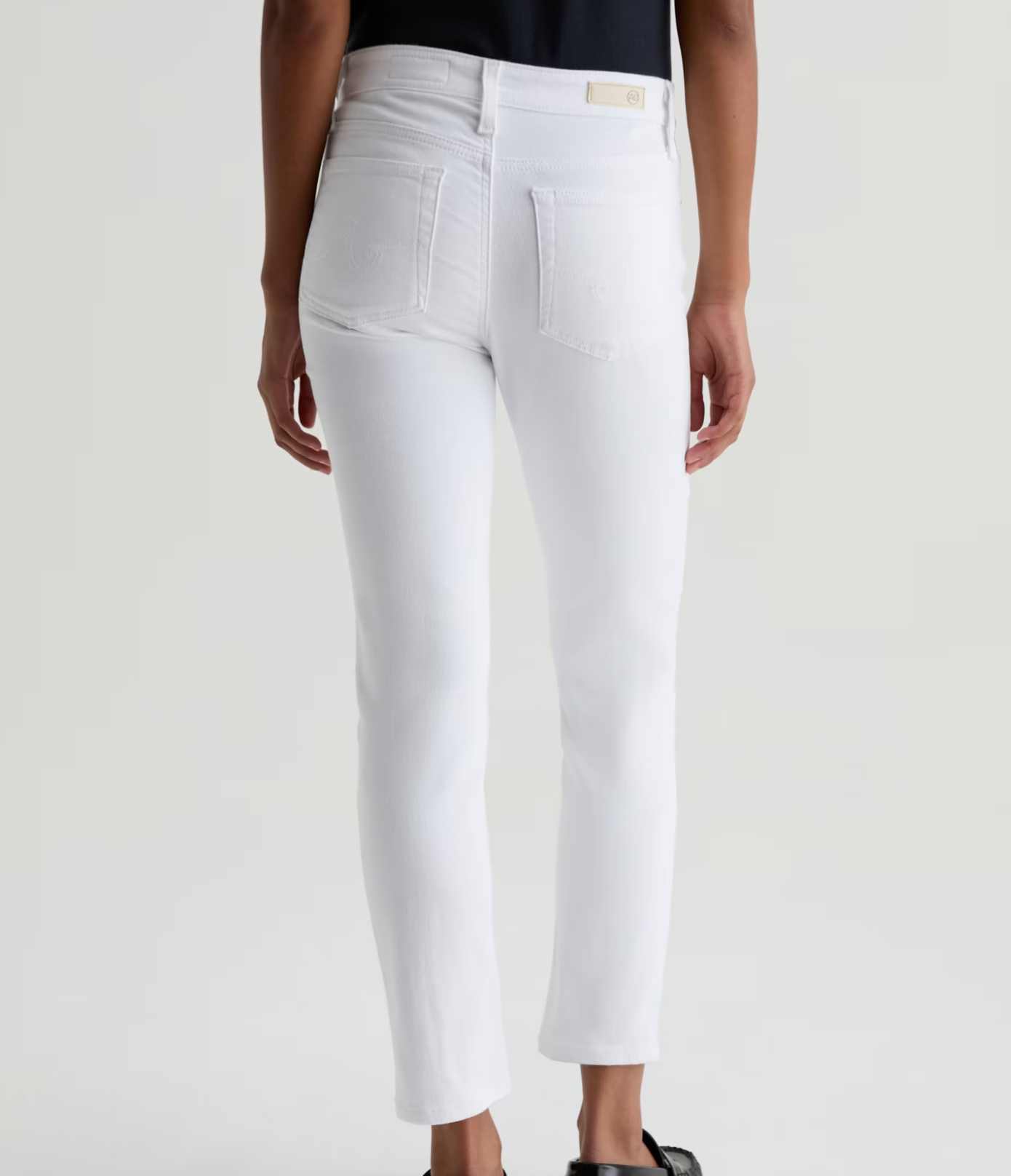 Mari Crop Jean AG Jeans Gallery White at Mercantile Portland back