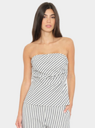 Nora Top Xirena Blue Slate Stripe Mercantile Portland