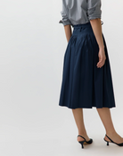 Phila Wrap Skirt Ann Mashburn Navy Cotton at Mercantile Portland back