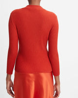 Ribbed Cashmere-Silk Mock Neck Sweater-Vince-Mercantile Portland