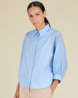 Roomy Poplin Shirt-Peserico-Mercantile Portland