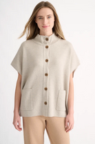 S/L Button Mock Cardigan Kinross Agate at Mercantile Portland