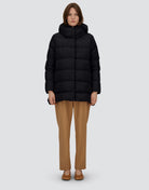 Sateen  A Line Hi Lo Puffy Herno Black at Mercantile Portland model 2
