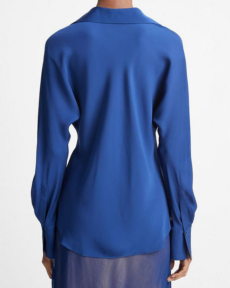 Silk Bias Dolman-Sleeve Shirt-Vince-Mercantile Portland