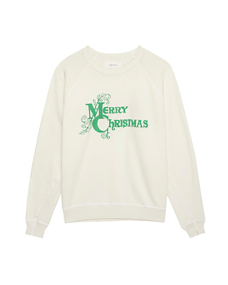 The College Sweatshirt with Merry X-Mas Graphic-The GREAT.-Mercantile Portland