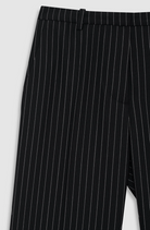 Thomas Trouser Black and White Pinstripe at Mercantile Portland close up
