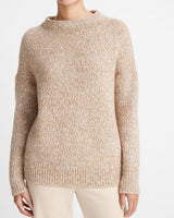 Tweed-Effect Wool-Blend Funnel Neck Sweater-Vince-Mercantile Portland