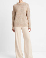 Tweed-Effect Wool-Blend Funnel Neck Sweater-Vince-Mercantile Portland