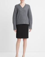 Wool and Cashmere Drop-Shoulder V-Neck Pullover-Vince-Mercantile Portland