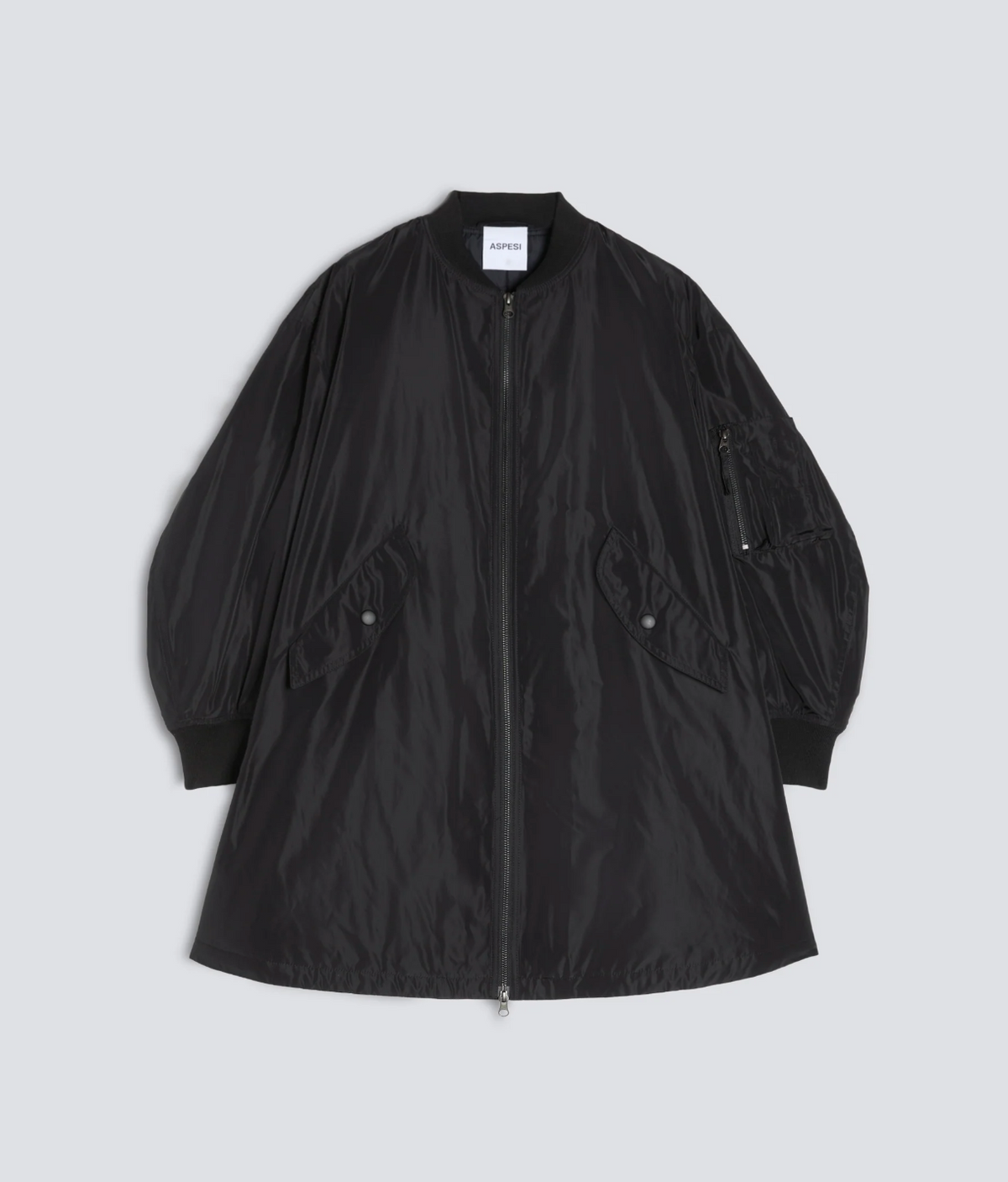 A Line Coat-Outerwear-Aspesi-Black-XS-Mercantile Portland