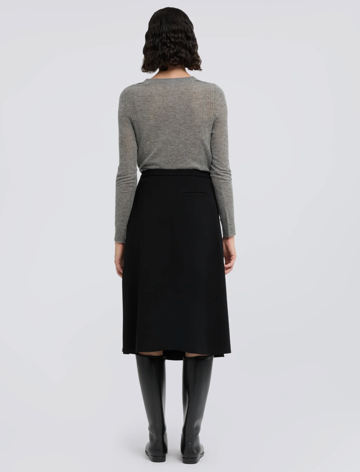 A Line Skirt-Skirts and Shorts-Aspesi-Black-36-Mercantile Portland