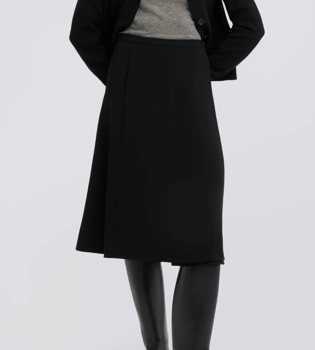 A Line Skirt-Skirts and Shorts-Aspesi-Black-36-Mercantile Portland
