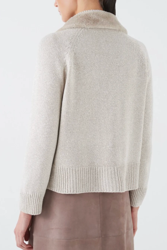 Accento Jacket-Sweaters-Amina Rubinacci-Almond-40-Mercantile Portland