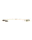 Adam 2.5mm Sterling Silver Black and White Diamond Bangle-Jewelry-Rene Escobar-Mercantile Portland