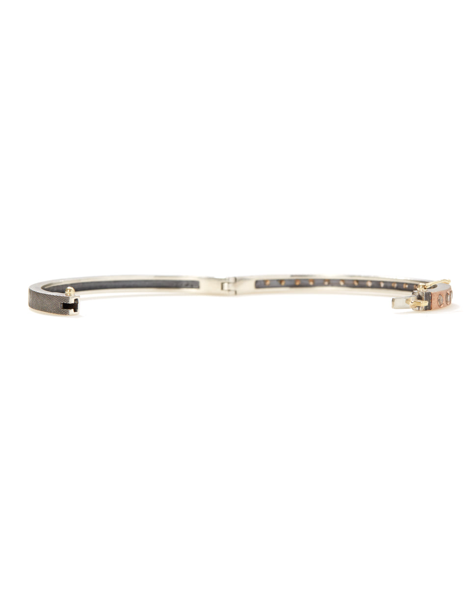 Adam Plus 4mm Rose Gold Champagne Diamond Bangle-Jewelry-Rene Escobar-Mercantile Portland