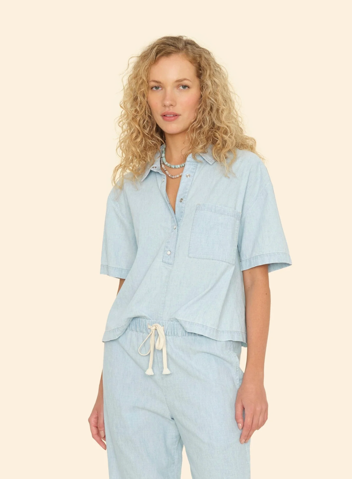 Adler Shirt-Clothing-Xirena-Air Blue-XS-Mercantile Portland