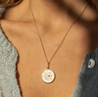 Alchemy White Enamel Charm Necklace-Jewelry-Thatch-Gold-OS-Mercantile Portland