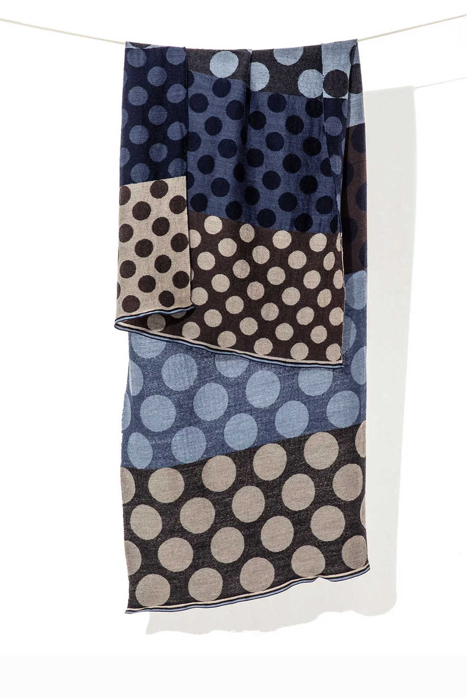 Alex Scarf in Navy Dot-Scarves and Wraps-TRAITS-Navy Dot-OS-Mercantile Portland