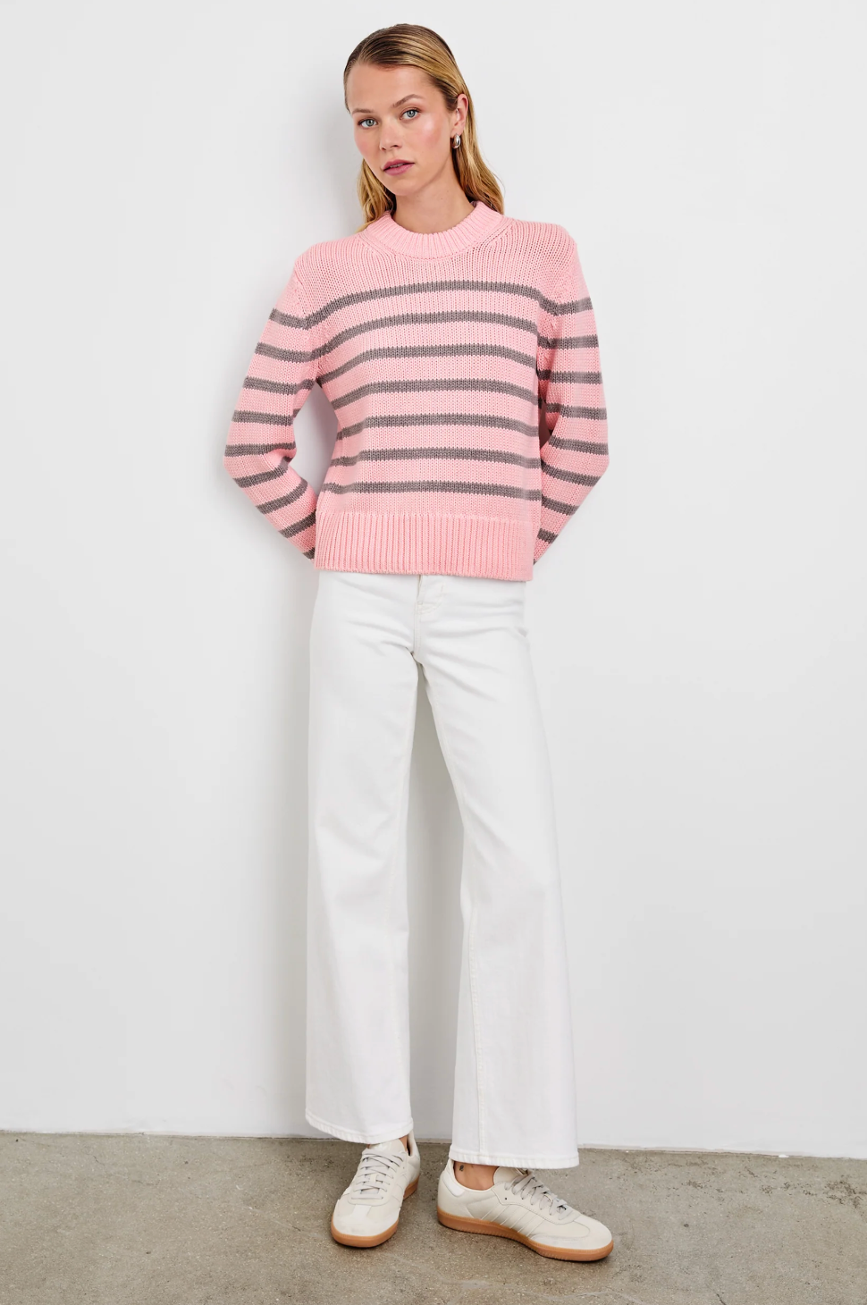 Alise Sweater-Clothing-Rails-Pink Heather Stripe-XS-Mercantile Portland