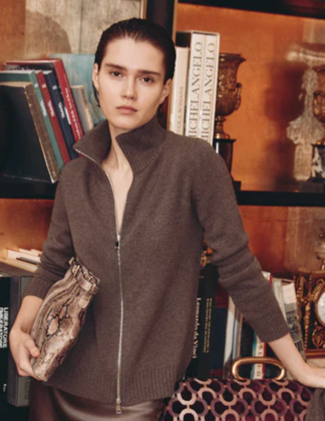 Aliseo Cardigan-Sweaters-Amina Rubinacci-Taupe-38-Mercantile Portland