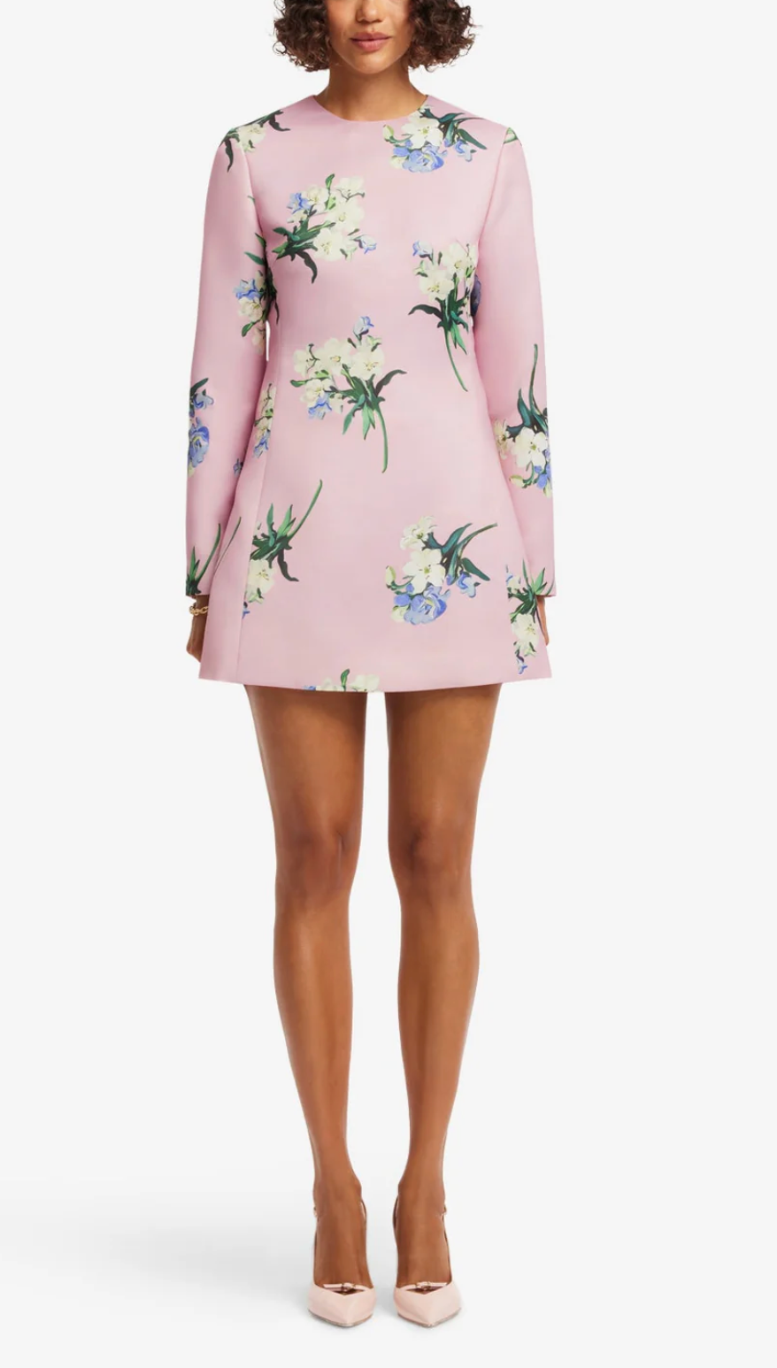 Aliza Long Sleeve Mini Dress Blush Pink / 6