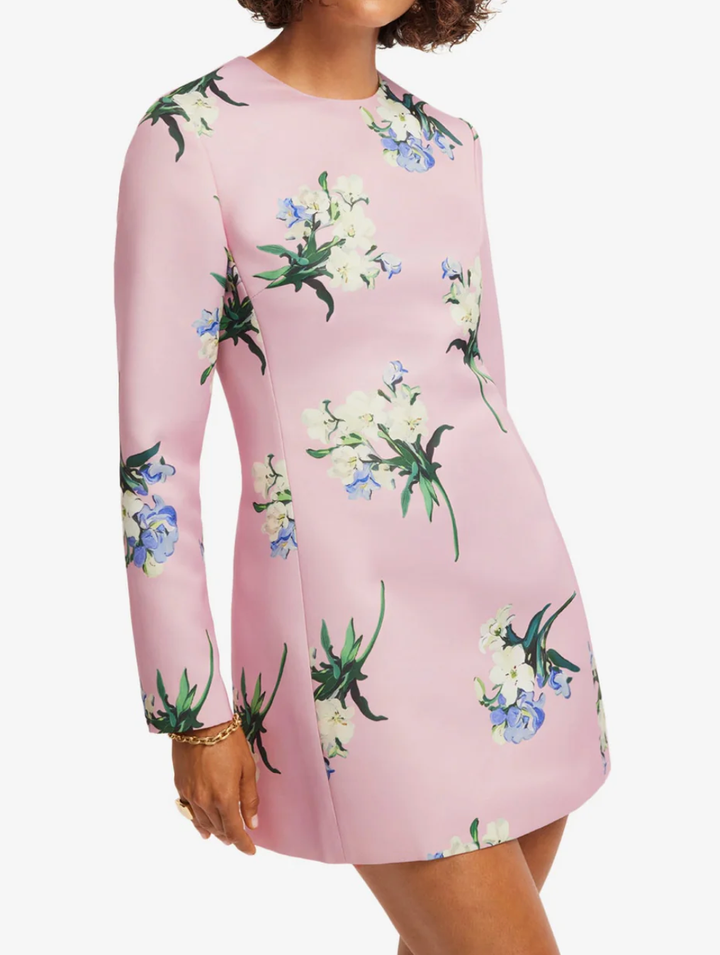 Aliza Long Sleeve Mini Dress-Dresses-LEO LIN-Blush Pink-0-Mercantile Portland