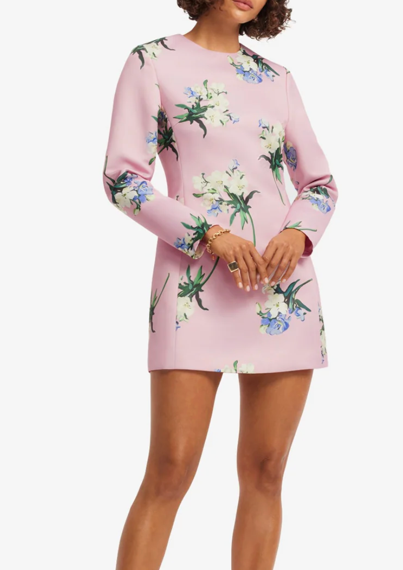 Aliza Long Sleeve Mini Dress-Dresses-LEO LIN-Blush Pink-0-Mercantile Portland