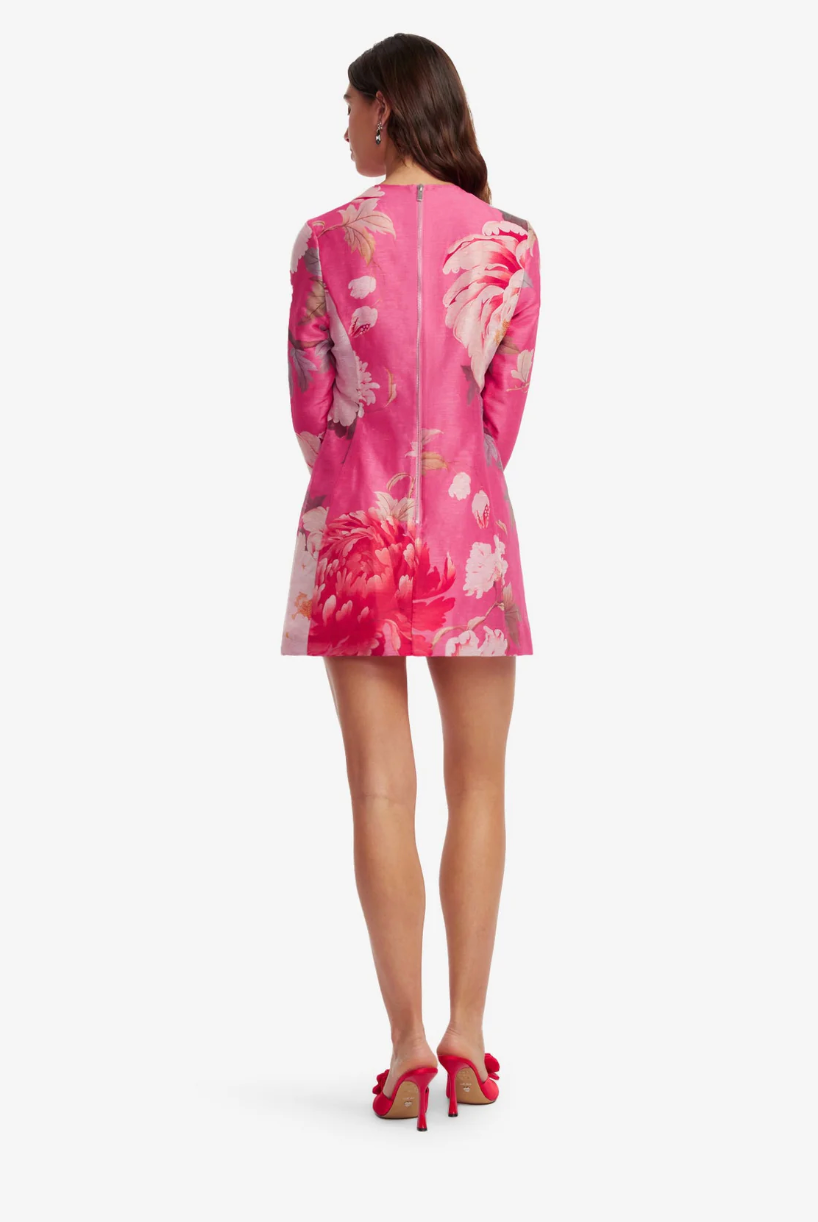 Aliza Mini Dress-Dresses-LEO LIN-Fuchsia-4-Mercantile Portland