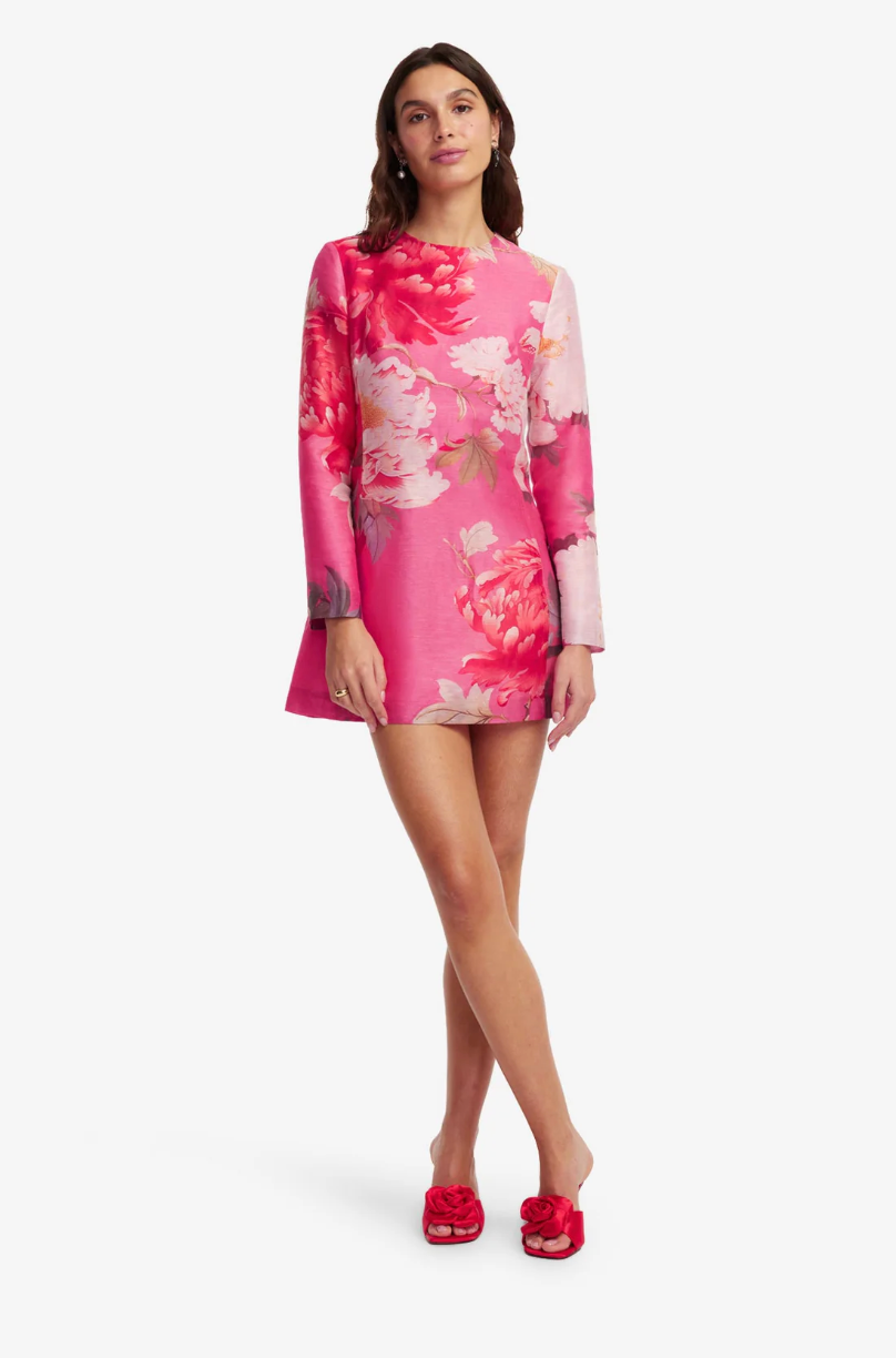 Aliza Mini Dress-Dresses-LEO LIN-Fuchsia-4-Mercantile Portland
